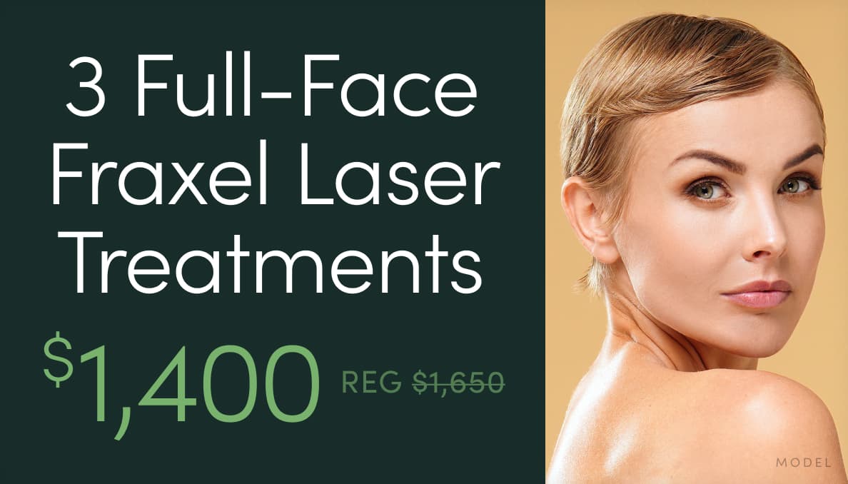 3 Full-Face Fraxel Laser Treatments are now $1,400 (reg. $1,650)